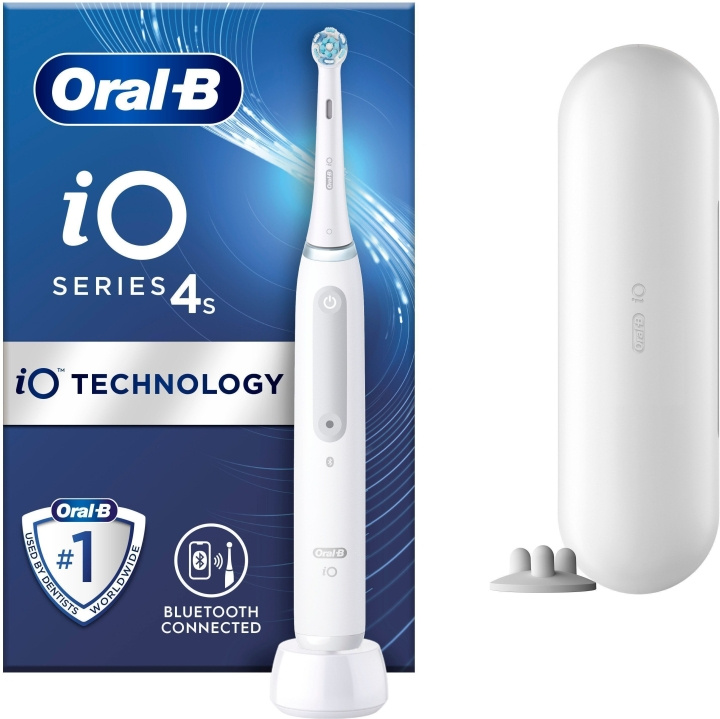 Oral B iO Series 4s - elektrisk tandborste, vit i gruppen SKÖNHET & HÄLSA / Munvård / Eltandborstar hos TP E-commerce Nordic AB (C57759)