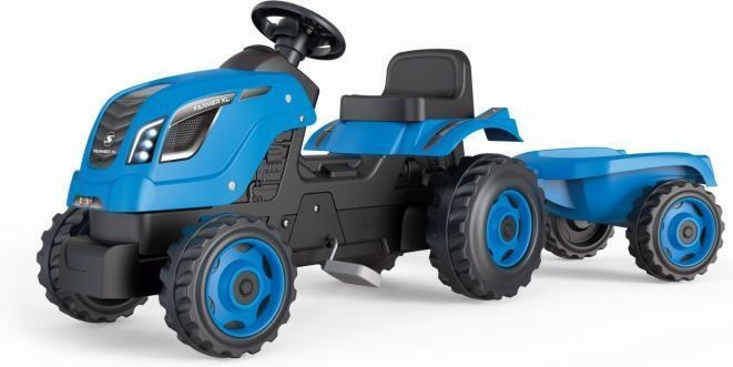 Smoby SAS Smoby Farmer XL - blå traktor och släpvagn i gruppen LEKSAKER, BARN- & BABYPRODUKTER / Uteleksaker / Trädgårdsleksaker hos TP E-commerce Nordic AB (C57780)