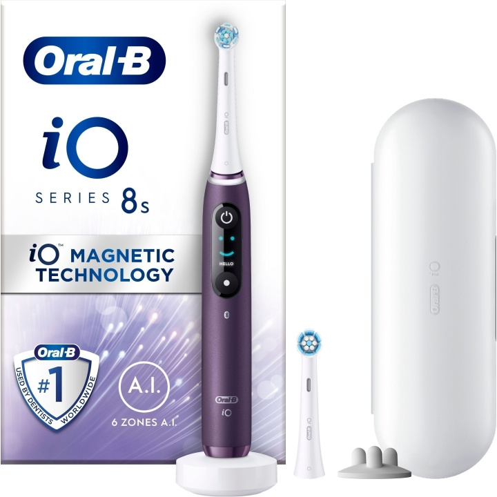 Oral B iO Series 8 - elektrisk tandborste, lila i gruppen SKÖNHET & HÄLSA / Munvård / Eltandborstar hos TP E-commerce Nordic AB (C57802)