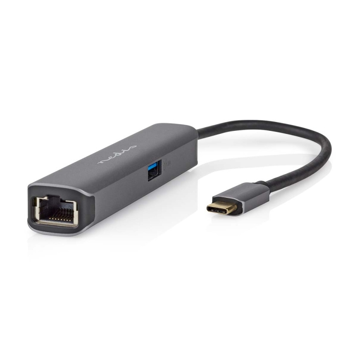 Nedis USB Multi-Port Adapter | USB 3.2 Gen 1 | USB-C™ Hane | HDMI™ Utgång / RJ45 Hona / USB-A Hona / USB-C™ Hona | 5 Gbps | 0.20 m | Rund | Guldplaterad | PVC | Antracit | Låda i gruppen DATORER & KRINGUTRUSTNING / Bärbara datorer & tillbehör / Dockningsstation hos TP E-commerce Nordic AB (C57839)