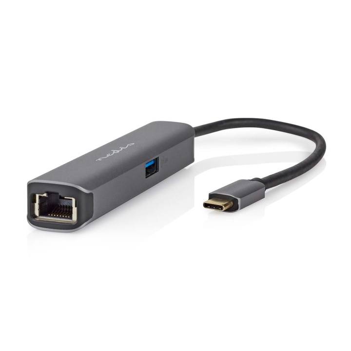 Nedis USB Multi-Port Adapter | 4-i-1 | USB 3.2 Gen 1 | USB-C™ Hane | HDMI™ Utgång / RJ45 Hona / USB-A Hona / USB-C™ Hona | 5 Gbps | 0.20 m | Rund | Guldplaterad | PVC | Antracit | Låda i gruppen DATORER & KRINGUTRUSTNING / Bärbara datorer & tillbehör / Dockningsstation hos TP E-commerce Nordic AB (C57839)
