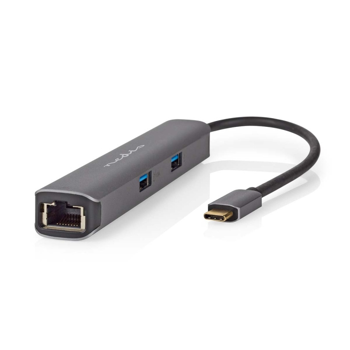 Nedis USB Multi-Port Adapter | USB 3.2 Gen 1 | USB-C™ Hane | HDMI™ Utgång / RJ45 Hona / 2x USB-A Hona / 2x USB-C™ | 5 Gbps | 0.20 m | Rund | Guldplaterad | PVC | Antracit | Låda i gruppen DATORER & KRINGUTRUSTNING / Bärbara datorer & tillbehör / Dockningsstation hos TP E-commerce Nordic AB (C57840)