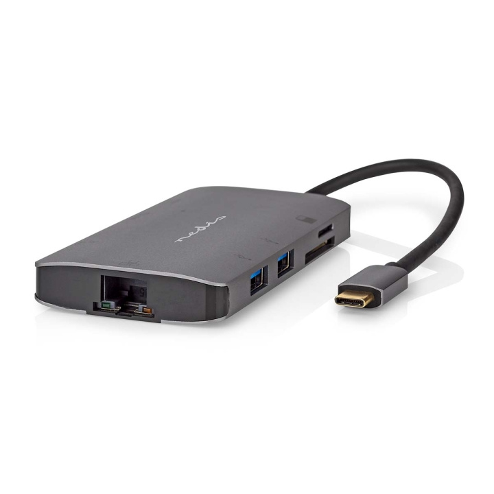 Nedis USB Multi-Port Adapter | USB 3.2 Gen 1 | USB-C™ Hane | HDMI™ Utgång / Micro SD / RJ45 Hona / SD / USB-C™ Hona / 3x USB-A Hona | 5 Gbps | 0.20 m | Rund | Guldplaterad | PVC | Antracit | Låda i gruppen DATORER & KRINGUTRUSTNING / Bärbara datorer & tillbehör / Dockningsstation hos TP E-commerce Nordic AB (C57841)