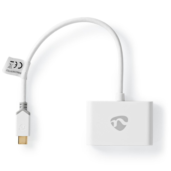 Nedis USB Multi-Port Adapter | 2-in-1 | USB 3.1 Gen1 | USB-C™ Hane | 2x USB-A | 1000 Mbps | 0.20 m | Rund | Guldplaterad | PVC | Vit | Kartong med fönster i gruppen DATORER & KRINGUTRUSTNING / Datortillbehör / USB-hubbar hos TP E-commerce Nordic AB (C57845)