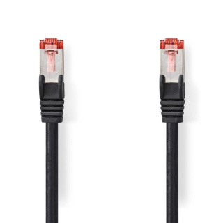 Nedis CAT6 Nätverkskabel | RJ45 hane | RJ45 hane | S/FTP | 1.50 m | Rund | LSZH | Svart | Label