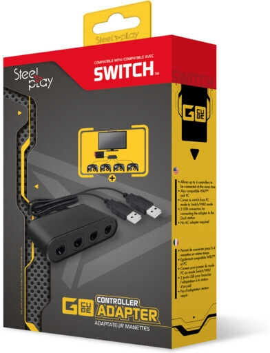Steelplay GameCube Controller Adapter - fyra-ports adapter, Switch i gruppen HEMELEKTRONIK / Spelkonsoler & Tillbehör / Nintendo Switch / Tillbehör hos TP E-commerce Nordic AB (C58020)