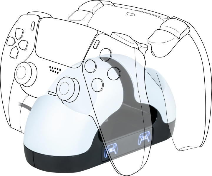 Bigben Dual Charging Station, PS5 i gruppen HEMELEKTRONIK / Spelkonsoler & Tillbehör / Sony PlayStation 5 / Tillbehör hos TP E-commerce Nordic AB (C58058)