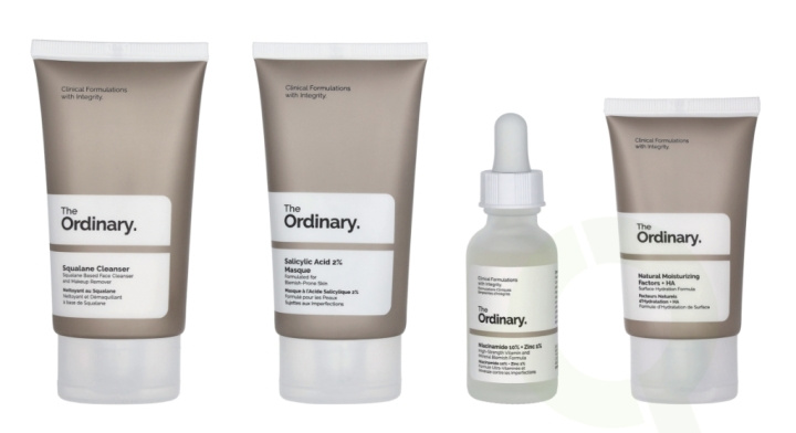 The Ordinary The Balance Set 160 ml Squalane Cleanser 50ml/Salicylic Acid 2% Masque 50ml/Niacinamide 10% + Zinc 1% 30ml/Natural Moisturizing Factors + HA 30ml i gruppen SKÖNHET & HÄLSA / Presentkit / Presentkit För Henne hos TP E-commerce Nordic AB (C58247)