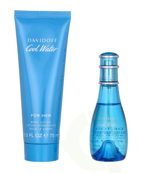 Davidoff Cool Water Woman Giftset 105 ml Edt Spray 30ml/Body Lotion 75ml i gruppen SKÖNHET & HÄLSA / Presentkit / Presentkit För Henne hos TP E-commerce Nordic AB (C58287)