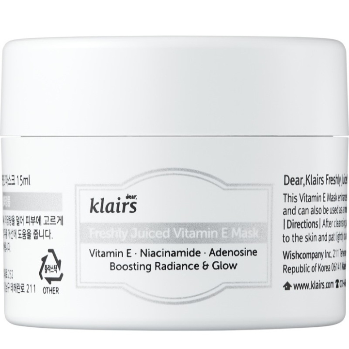 Klairs Freshly Juiced Vitamin E Mask 15ml i gruppen SKÖNHET & HÄLSA / Hudvård / Ansiktsvård / Masker hos TP E-commerce Nordic AB (C58392)