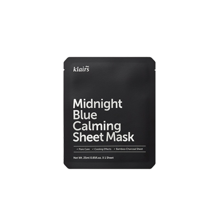 Klairs Midnight Blue Calming Sheet Mask 25ml i gruppen SKÖNHET & HÄLSA / Hudvård / Ansiktsvård / Masker hos TP E-commerce Nordic AB (C58400)