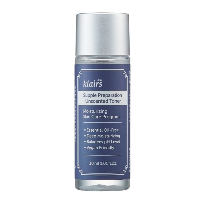 Klairs Supple Preparation Unscented Toner 30ml i gruppen SKÖNHET & HÄLSA / Hudvård / Ansiktsvård / Rengöring hos TP E-commerce Nordic AB (C58412)