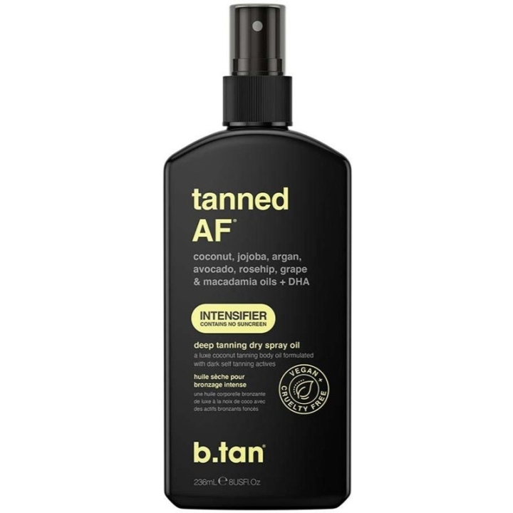 b.tan Tanned AF Intensifier Deep Tanning Dry Spray Oil 236ml i gruppen SKÖNHET & HÄLSA / Hudvård / Solskydd & Tanning / Brun utan sol hos TP E-commerce Nordic AB (C58423)