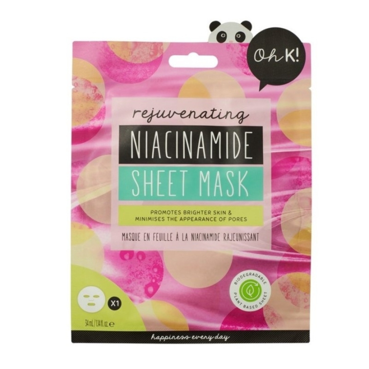 Oh K! Niacinamide Sheet Mask i gruppen SKÖNHET & HÄLSA / Hudvård / Ansiktsvård / Masker hos TP E-commerce Nordic AB (C58428)