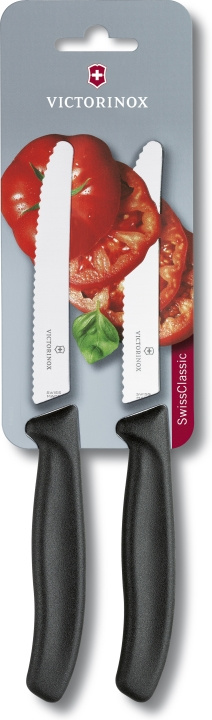 Victorinox Swiss Classic tomatkniv, 11 cm, 2 st i gruppen HEM, HUSHÅLL & TRÄDGÅRD / Köksredskap / Köksknivar & Knivslipar hos TP E-commerce Nordic AB (C58478)