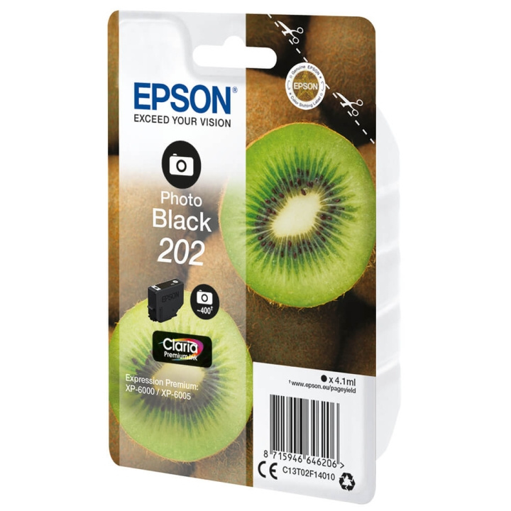 Epson Ink C13T02F14010 202 Photo Black Kiwi i gruppen DATORER & KRINGUTRUSTNING / Skrivare & Tillbehör / Bläck & Toner / Bläckpatroner / Epson hos TP E-commerce Nordic AB (C58650)