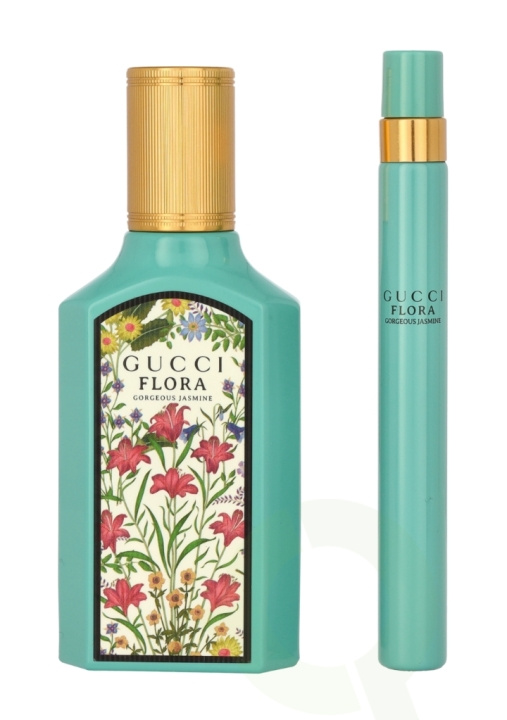 Gucci Flora Gorgeous Jasmine Giftset 60 ml Edp Spray 50ml/Edp Miniature 10ml i gruppen SKÖNHET & HÄLSA / Presentkit / Presentkit För Henne hos TP E-commerce Nordic AB (C58683)
