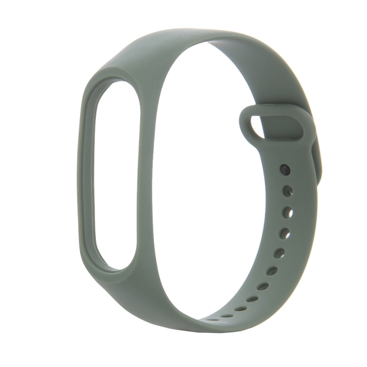 Armband i Silikon till Xiaomi Mi Band 3 / 4, khaki i gruppen SPORT, FRITID & HOBBY / Smartwatch & Aktivitetsarmband / Tillbehör hos TP E-commerce Nordic AB (C58803)