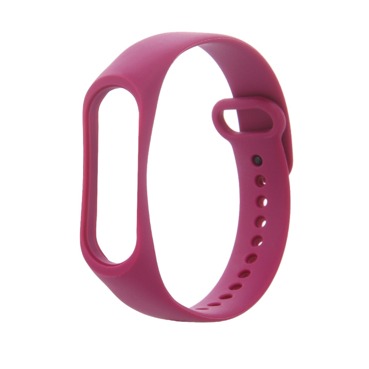 Armband i Silikon till Xiaomi Mi Band 3 / 4, Raspberry i gruppen SPORT, FRITID & HOBBY / Smartwatch & Aktivitetsarmband / Tillbehör hos TP E-commerce Nordic AB (C58806)