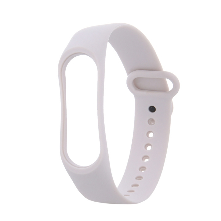 Armband i Silikon till Xiaomi Mi Band 3 / 4, Ivory i gruppen SPORT, FRITID & HOBBY / Smartwatch & Aktivitetsarmband / Tillbehör hos TP E-commerce Nordic AB (C58807)