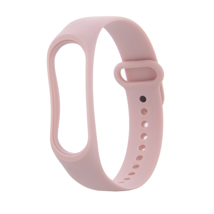 Armband i Silikon till Xiaomi Mi Band 5 / 6, Powder pink i gruppen SPORT, FRITID & HOBBY / Smartwatch & Aktivitetsarmband / Tillbehör hos TP E-commerce Nordic AB (C58811)