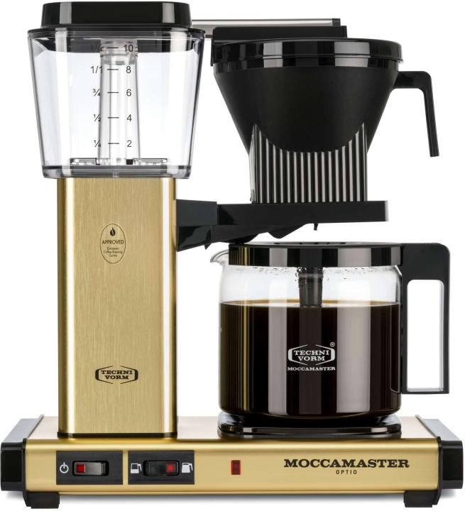 Moccamaster Optio kaffebryggare, guld i gruppen HEM, HUSHÅLL & TRÄDGÅRD / Hushållsmaskiner / Kaffemaskiner & Tillbehör / Kaffebryggare hos TP E-commerce Nordic AB (C58858)