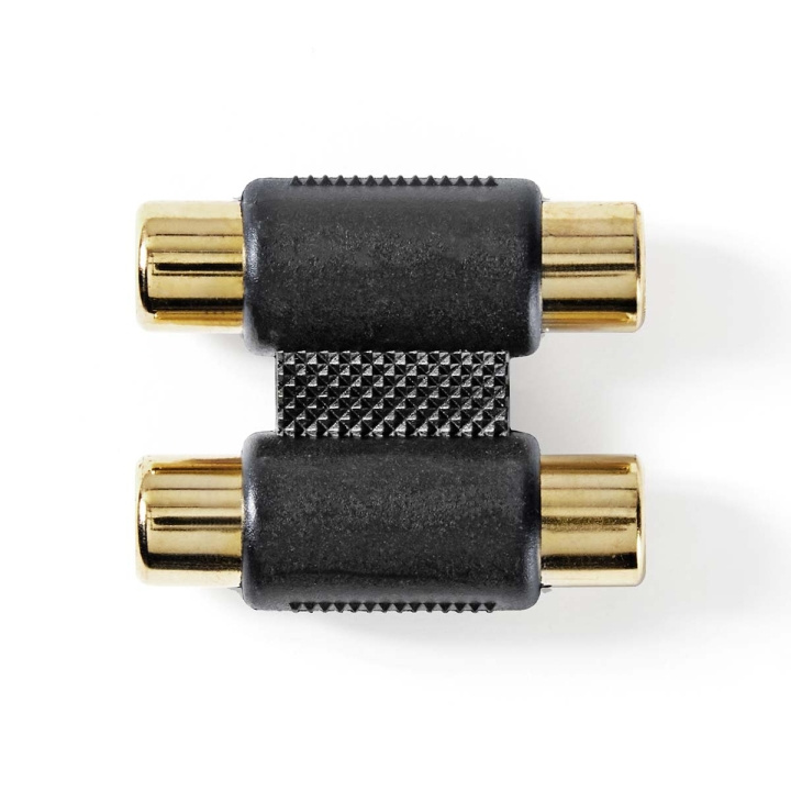 Nedis Stereo Audio Adapter | 2x RCA Hona | 2x RCA Hona | Guldplaterad | Rak | ABS | Antracit | 1 st. | Låda i gruppen HEMELEKTRONIK / Kablar & Adaptrar / Ljud Analog / Adaptrar hos TP E-commerce Nordic AB (C58970)