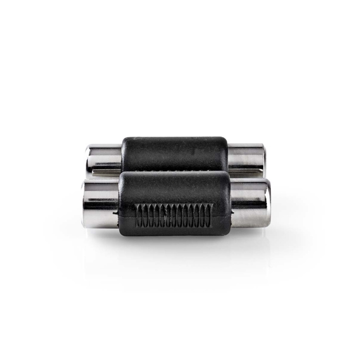 Nedis Stereo Audio Adapter | 2x RCA Hona | 2x RCA Hona | Nickelplaterad | Rak | ABS | Svart | 1 st. | Låda i gruppen HEMELEKTRONIK / Kablar & Adaptrar / Ljud Analog / Adaptrar hos TP E-commerce Nordic AB (C58976)