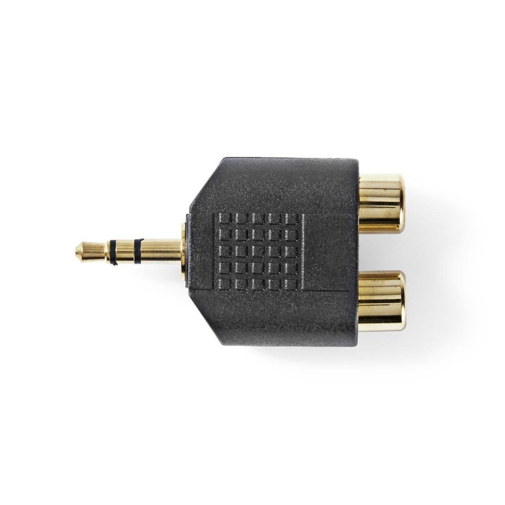 Nedis Stereo Audio Adapter | 3.5 mm Hane | 2x RCA Hona | Guldplaterad | Rak | ABS | Svart | 10 st. | Plastpåse i gruppen HEMELEKTRONIK / Kablar & Adaptrar / Ljud Analog / Adaptrar hos TP E-commerce Nordic AB (C58977)