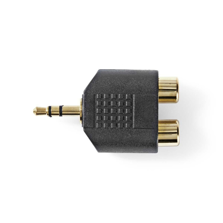 Nedis Stereo Audio Adapter | 3.5 mm Hane | 2x RCA Hona | Guldplaterad | Rak | ABS | Svart | 10 st. | Kuvert i gruppen HEMELEKTRONIK / Kablar & Adaptrar / Ljud Analog / Adaptrar hos TP E-commerce Nordic AB (C58977)