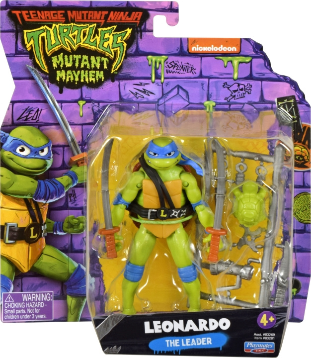 Teenage Mutant Ninja Turtles: Mutant Mayhem Leonardo-figur i gruppen LEKSAKER, BARN- & BABYPRODUKTER / Leksaker / Figurer, Miniatyrer & tillbehör hos TP E-commerce Nordic AB (C59135)