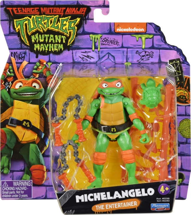 Teenage Mutant Ninja Turtles: Mutant Mayhem Michelangelo-figur i gruppen LEKSAKER, BARN- & BABYPRODUKTER / Leksaker / Figurer, Miniatyrer & tillbehör hos TP E-commerce Nordic AB (C59136)