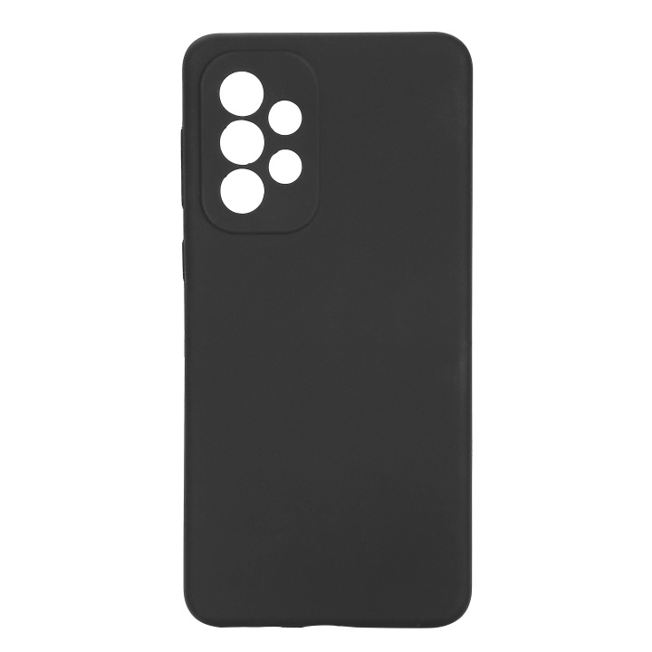 Essentials Samsung Galaxy A33 silicone back cover, Black i gruppen SMARTPHONE & SURFPLATTOR / Mobilskydd / Samsung hos TP E-commerce Nordic AB (C59182)