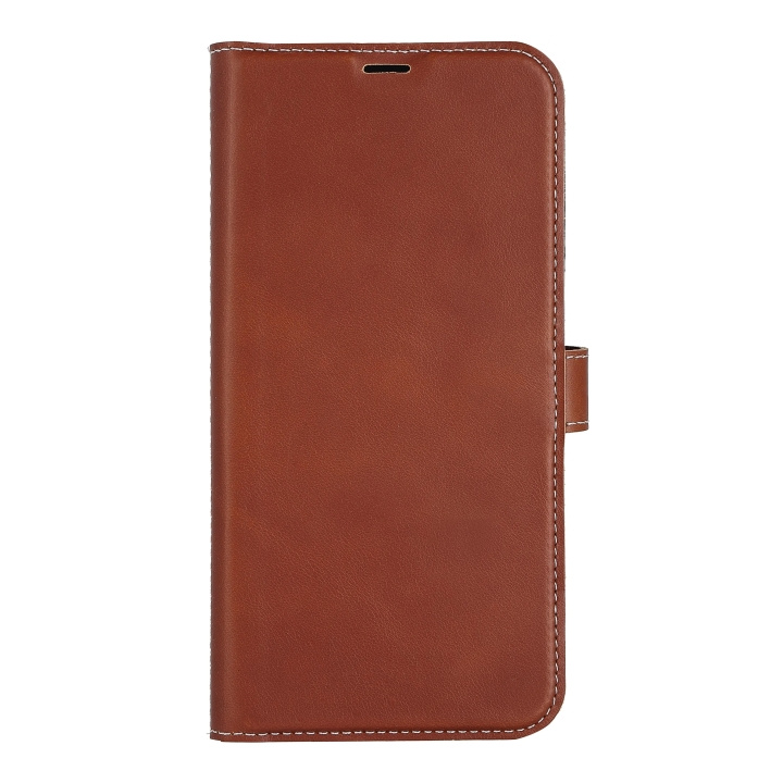 Essentials iPhone 14 Plus Leather wallet,detachable,Brown i gruppen SMARTPHONE & SURFPLATTOR / Mobilskydd / Apple / iPhone 14 hos TP E-commerce Nordic AB (C59501)