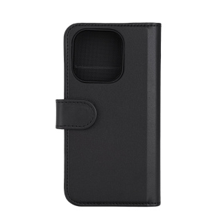 DELTACO Wallet case, 2-in-1, iPhone 15 Pro, magnetic cover, black