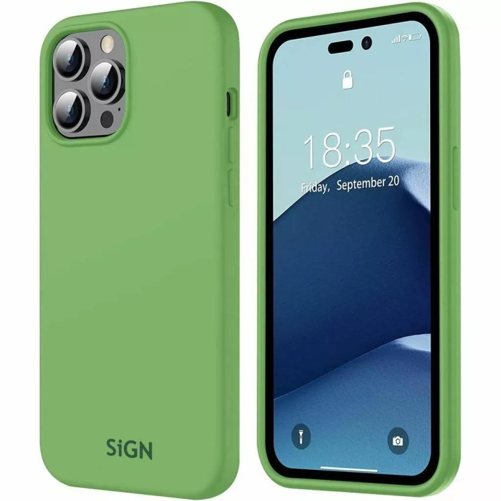 Sign Fodral i flytande silikon för iPhone 14 Pro Max - Jade Green i gruppen SMARTPHONE & SURFPLATTOR / Mobilskydd / Apple / iPhone 14 hos TP E-commerce Nordic AB (C59738)