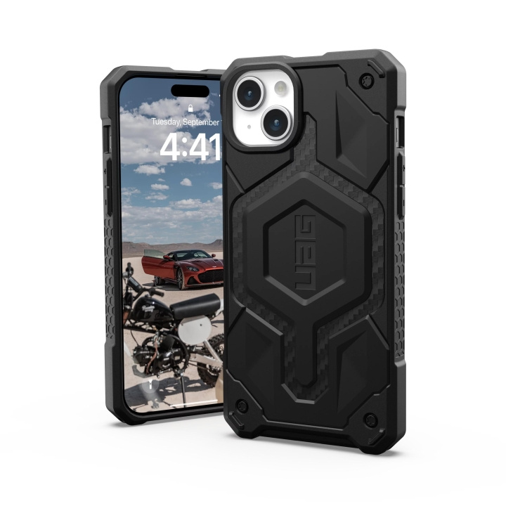 Urban Armor Gear iPhone 15 Plus Monarch Pro - Carbon Fiber i gruppen SMARTPHONE & SURFPLATTOR / Mobilskydd / Apple / iPhone 15 hos TP E-commerce Nordic AB (C59746)