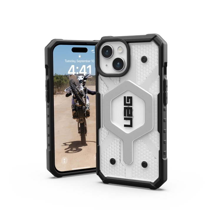 Urban Armor Gear iPhone 15 Pathfinder Magsafe - Ice i gruppen SMARTPHONE & SURFPLATTOR / Mobilskydd / Apple / iPhone 15 hos TP E-commerce Nordic AB (C59751)