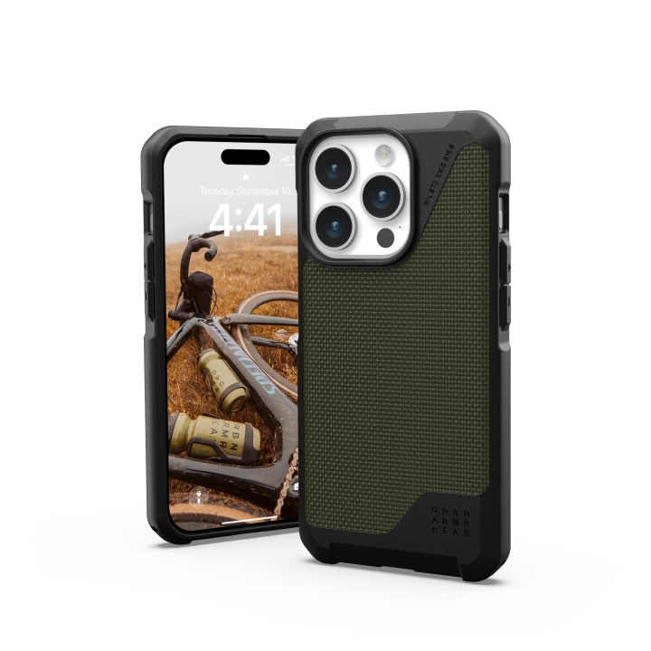 Urban Armor Gear iPhone 15 Pro Metropolis LT Magsafe - Kevlar Olive i gruppen SMARTPHONE & SURFPLATTOR / Mobilskydd / Apple / iPhone 15 hos TP E-commerce Nordic AB (C59789)