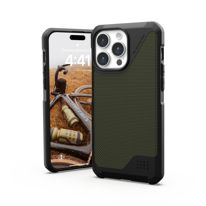 Urban Armor Gear iPhone 15 Pro Max Metropolis LT Magsafe - Kevlar Olive i gruppen SMARTPHONE & SURFPLATTOR / Mobilskydd / Apple / iPhone 15 hos TP E-commerce Nordic AB (C59790)