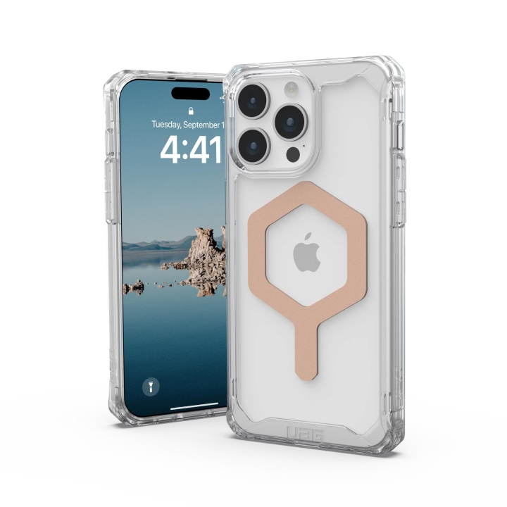 Urban Armor Gear iPhone 15 Pro Max Plyo Magsafe - Ice/Rose Gold i gruppen SMARTPHONE & SURFPLATTOR / Mobilskydd / Apple / iPhone 15 hos TP E-commerce Nordic AB (C59802)