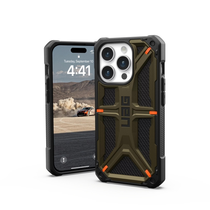 Urban Armor Gear iPhone 15 Pro Monarch - Kevlar Element Green i gruppen SMARTPHONE & SURFPLATTOR / Mobilskydd / Apple / iPhone 15 hos TP E-commerce Nordic AB (C59821)