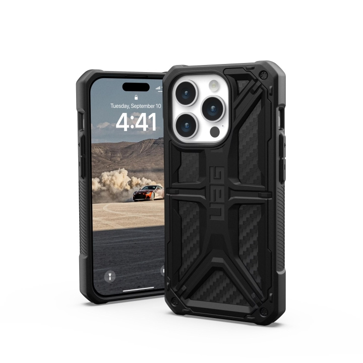 Urban Armor Gear iPhone 15 Pro Monarch - Carbon Fiber i gruppen SMARTPHONE & SURFPLATTOR / Mobilskydd / Apple / iPhone 15 hos TP E-commerce Nordic AB (C59825)