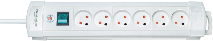 Brennenstuhl 6 way Extension Socket, Earthed, 3m, White i gruppen HEM, HUSHÅLL & TRÄDGÅRD / El & Belysning / Grenuttag hos TP E-commerce Nordic AB (C59873)