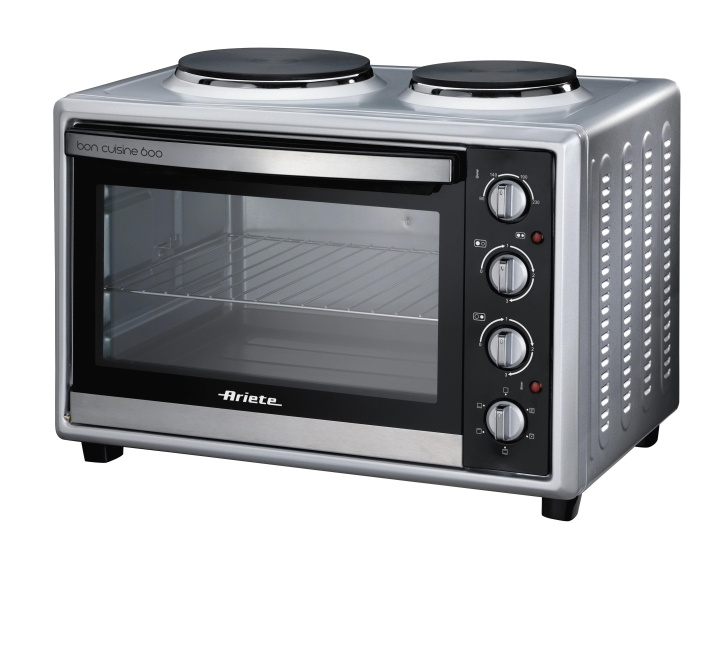 Ariete Oven w/hotplates, 60L, steel i gruppen HEM, HUSHÅLL & TRÄDGÅRD / Hushållsmaskiner / Bänkspisar & Kokplattor hos TP E-commerce Nordic AB (C59900)