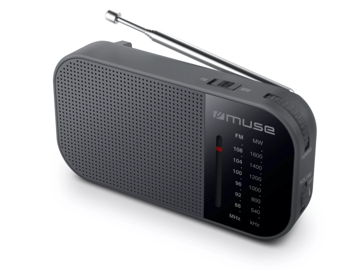 MUSE M-025 R Radio Portable FM/AM Black i gruppen HEMELEKTRONIK / Ljud & Bild / Hemmabio, HiFi & Bärbart / Radio & Väckarklockor / Radio hos TP E-commerce Nordic AB (C59954)