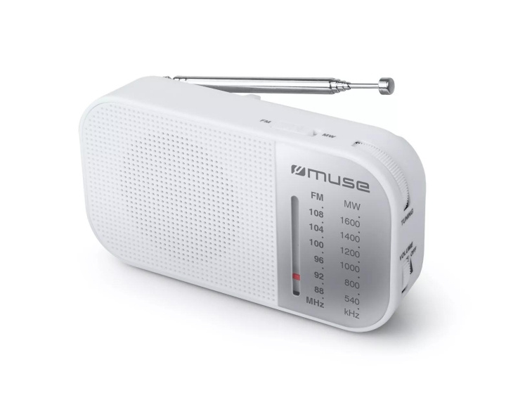 MUSE M-025 RW Radio Portable FM/AM White i gruppen HEMELEKTRONIK / Ljud & Bild / Hemmabio, HiFi & Bärbart / Radio & Väckarklockor / Radio hos TP E-commerce Nordic AB (C59955)