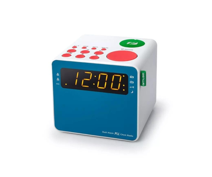 MUSE M-187 MC Clock radio Kids FM dual alarm multi color i gruppen HEMELEKTRONIK / Ljud & Bild / Hemmabio, HiFi & Bärbart / Radio & Väckarklockor / Radio hos TP E-commerce Nordic AB (C59969)