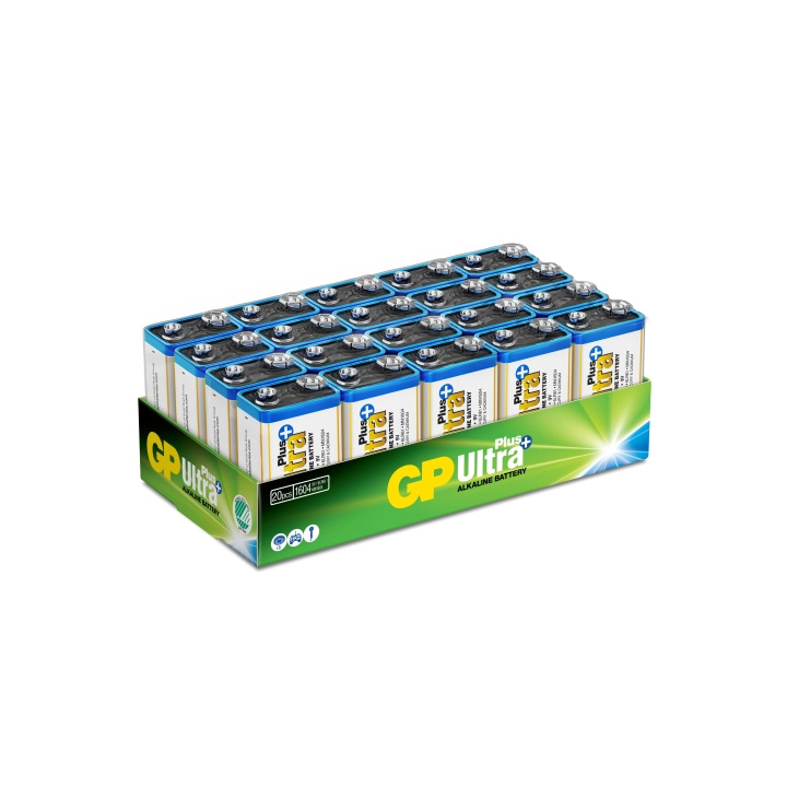 GP Ultra Plus Alkaline 9V 20 Pack (S) i gruppen HEMELEKTRONIK / Batterier & Laddare / Batterier / 9V hos TP E-commerce Nordic AB (C59983)