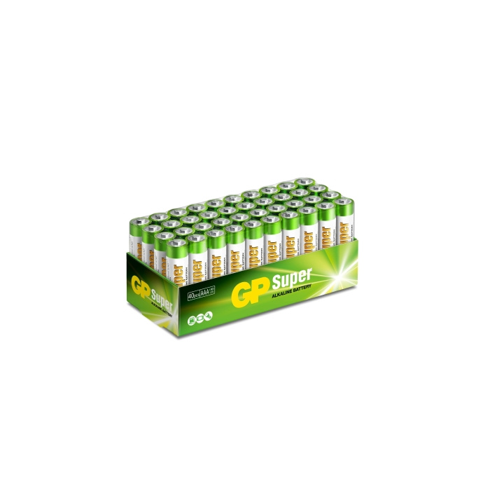 GP Super Alkaline AAA 40 Pack (S) i gruppen HEMELEKTRONIK / Batterier & Laddare / Batterier / AAA hos TP E-commerce Nordic AB (C59986)